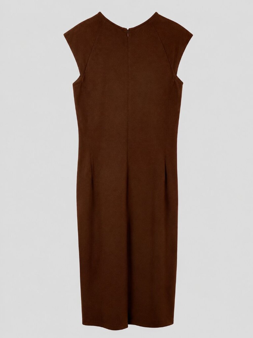 Ralph Lauren Blue Label Chocolate Brown Italian Wool Sheath Midi Dress 6 - Picture 3 of 12